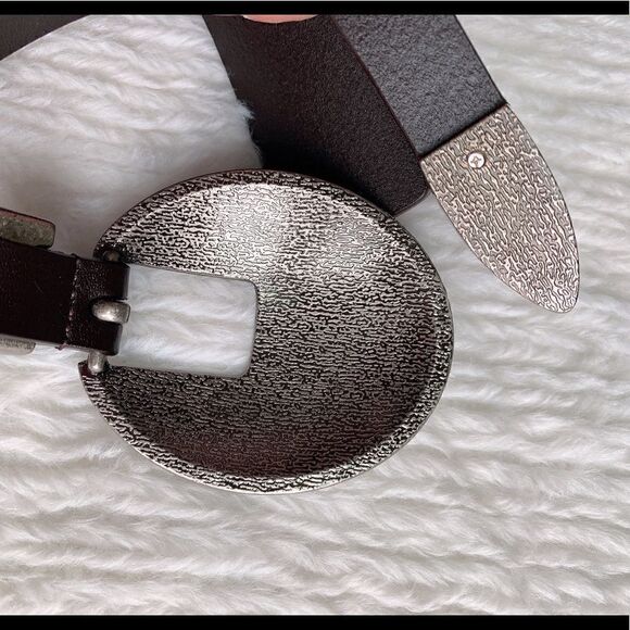 Vintage Style Genuine leather Belt with Floral Engraved Pattern Buckle - Picture 13 of 14